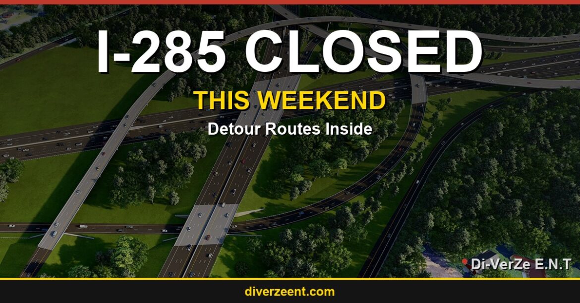 Atlanta I-285 highway closure aerial view - Di-VerZe E.N.T