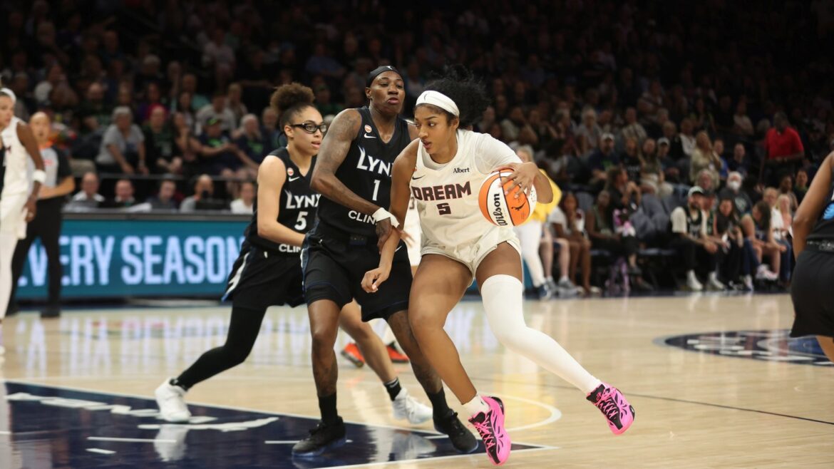 Atlanta Dream WNBA Finals 2026 - Angel Reese of the Atlanta Dream during a 2026 game against the Minnesota Lynx